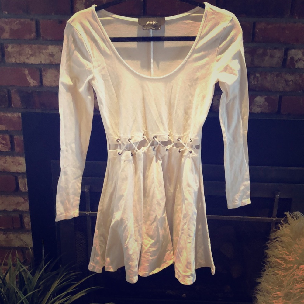 Nasty Gal White Skater Dress
